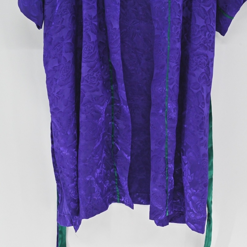 Victorias Secret Gold Label Floral Robe Womens Size OS Purple Vintage Y2K Kimono - Picture 11 of 15